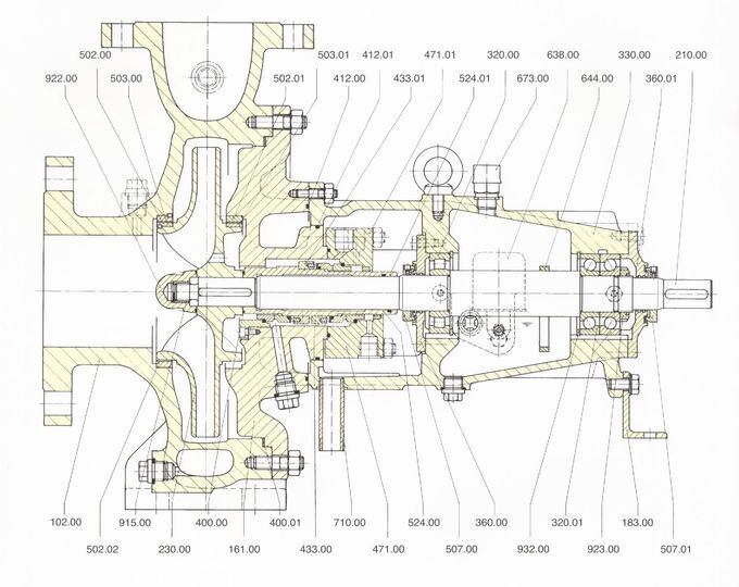 Pompa centrifuga antiusura dell'acido solforico della pompa resistente chimica di efficienza per il trattamento fluido