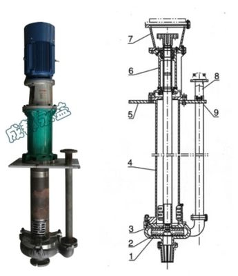 Pompa di pozzetto verticale di capacità elevata, alta pressione centrifuga durevole della pompa dei residui fornitore